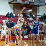 PHOTO BY FOREST WORGUM 
Montesanos Ashlyn Lytle (13) scores in the paint during a 53-43 victory over Elma on Tuesday at Montesano High School.