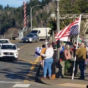 Andrea Watts / The Daily World
On Tuesday, Grays Harbor residents turned out for the Grays Harbor Free America Walk held in Aberdeen in conjunction with the nationwide Womens March Walkout.