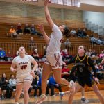 PHOTO BY FOREST WORGUM Hoquiams Aaliyah Kennedy glides to the basket to score two of her game-high 24 points in a 65-21 victory over Rochester on Thursday at Hoquiam Square Garden.