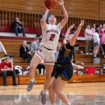 PHOTO BY FOREST WORGUM Hoquiam point guard Lexi LaBounty (2) drives to the hoop in a 65-21 victory over Rochester on Thursday at Hoquiam Square Garden.
