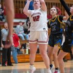 PHOTO BY FOREST WORGUM Hoquiam senior Sydney Gordon (42) puts up a shot during a 65-21 victory over Rochester on Thursday at Hoquiam Square Garden.