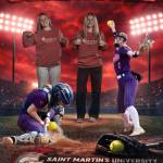 SUBMITTED GRAPHIC Elma High Schools Raelynn (left) and Ashlynn Weld verbally committed to play softball for Saint Martins University on Jan. 19. The pitcher-catcher twin sister combo will graduate are entering their junior season and will graduate in 2027.