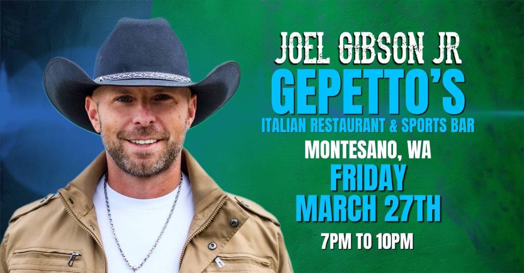Joel Gibson Jr will be at Gepetto's on March 27.