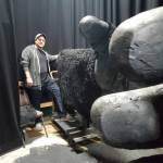 Shannon Weidman designed the gasp-prompting King Kong hand for Driftwood Players production of Kongs Night Out.