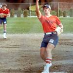 PHOTO BY PATTI REYNVAAN Wayne Ross pitching in 1978 for a team that would eventually become the Clubbers, a Harbor-based squad that has won multiple tournaments and state championships with Ross as one of the featured players.