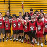 We Are the Champions! Lincoln Elementary’s championship 5th graders and coaches. (The Daily World)