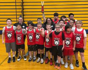 We Are the Champions! Lincoln Elementary’s championship 5th graders and coaches. (The Daily World)