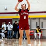 PHOTO BY FOREST WORGUM 
Hoquiam senior Lexi LaBounty puts up a shot during a 47-37 loss to Cascade Christian in a 1A State Tournament opening-round game on Friday at Mount Tahoma High School in Tacoma.