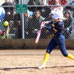RYAN SPARKS / THE DAILY WORLD 
Aberdeens Britten Neal belts a base hit during an 11-0 victory over Hoquiam on Saturday at Gable Park in Hoquiam.