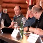 Montesano Mayor Tyler Trimble answers a question during the Greater Grays Harbor, Inc. Lunch with the Mayors.