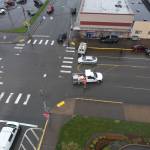 The intersection of East Market Street and G Street in Aberdeen was the scene of a two-vehicle crash on Wednesday. (Aberdeen Police Department)