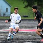 PHOTO BY CINDY MILES Elmas Luis Torres makes a play on the ball in a 6-0 win over Tenino on Friday in Tenino.