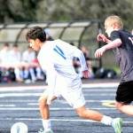 PHOTO BY CINDY MILES Elmas Ivan Rodriguez sprints down the field during a 6-0 win over Tenino on Friday in Tenino.