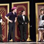 Keira Kountz (Mrs. White), Sawyer Getchman (Professor Plum), Sunny Leonard (Wadsworth), and Emilia Conley (Yvette).