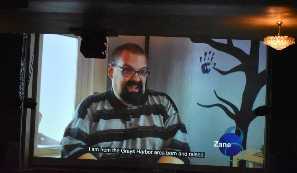 Jerry Knaak / The Daily World
Zane tells his story during an interview for his short film.