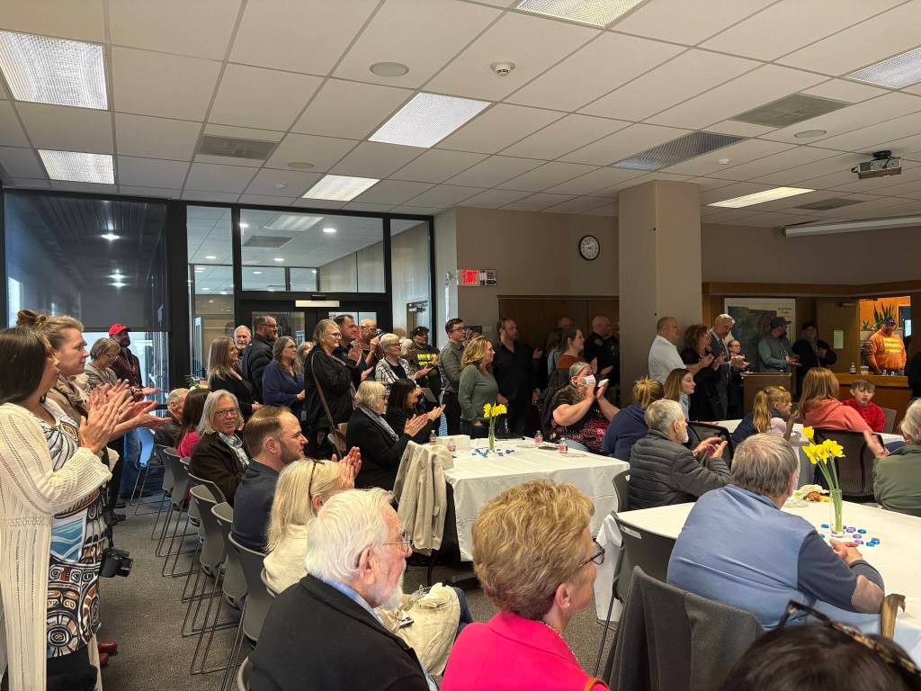Jerry Knaak / The Daily World
A packed house at Grays Harbor County Commissioner Vickie Raines retirement party at the county administration building in Montesano.