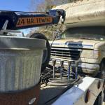 Those responsible for dumping this RV are on the hook for towing costs and any associated cleanup fees.