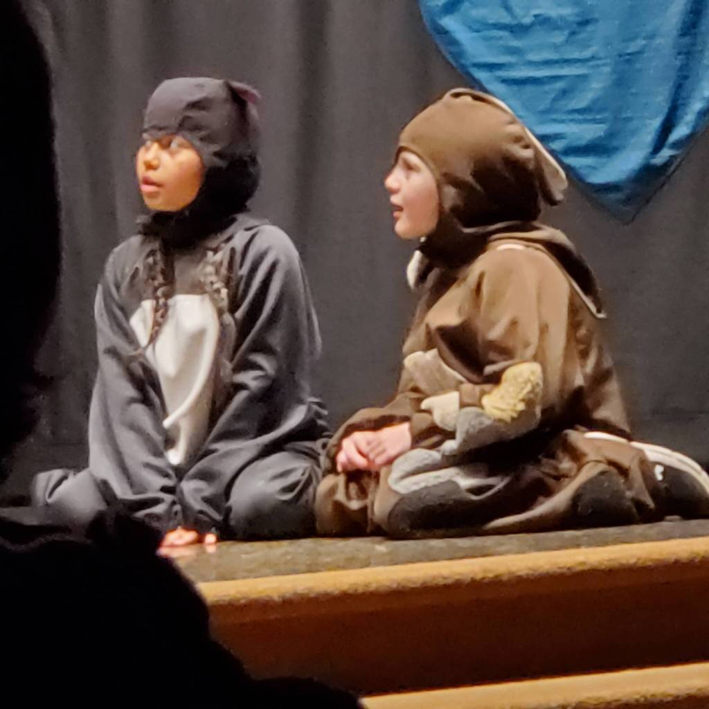 Valeria Tello (Cleo) and Kaydence Jesonis (Fido) in Cinderella.