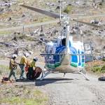 Fire crews prepare the fire equipment during the DNR aviation exercise in the Capitol State Forest in April of 2024.