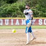 NICOLE SHANNON | MAIN FOCUS MEDIA Elma pitcher Ashlynn Weld struck out 11 in tossing a three-hit shutout in a 6-0 win over Hoquiam on Thursday in Hoquiam.