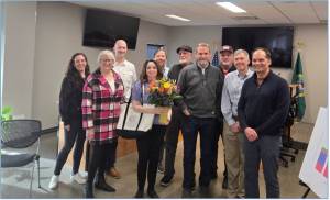 Courtesy of the Chehalis River Basin Flood Authority
The Chehalis River Basin Flood Authority held a send-off for Vickie Raines on March 26.