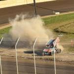 The Daily World
The first spin-out of the season: #27 Garrel Powers spins out of turn number four and into the infield at the Grays Harbor Raceway on Saturday.