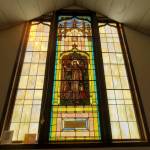 Andrea Watts / The Daily World
A signature element of the McCleary Museum and Event Center is the stained glass window that Henry McCleary commissioned in memory of the death of his wife, Ada, who spearheaded the construction of the building to serve as a church.
