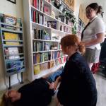 Andrea Watts / The Daily World
The Montesano Drama Club stages a murder mystery at Lemon Hill Café & Bookstore.