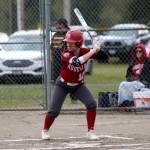 DAILY WORLD FILE PHOTO Hoquiam catcher Mya Standstipher was one of six Grizzlies to have multiple hits in a 17-6 win over Rochester on Tuesday in Rochester.
