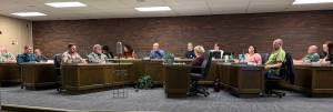 Jerry Knaak / The Daily World
The Aberdeen City Council attends to city business at the April 22 meeting.