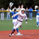 RYAN SPARKS | THE DAILY WORLD Montesanos Lex Stanfield had two triples in a 10-6 win over Elma on Thursday in Montesano.