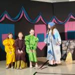 Andrea Watts / The Daily World
Cinderella (Aryanna Campbell) and her stepsisters, Lovely and Beauty (Issabella Sisk-Burkhart and Kristina Szczepanski), and stepmother (Elena Abbot)