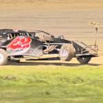 Jim Ragsdales #22 IMCA Modified car is towed from the track after a collision ended his racing Saturday night at the Grays Harbor Raceway. No one was injured in the collision.