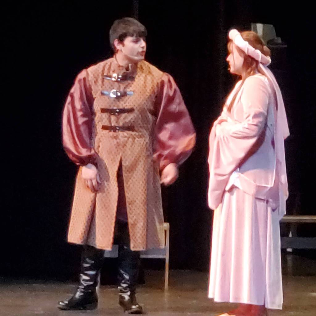 From left: Erick Cisneros (Sir Harry) and Adisyn Jones (Lady Larken)