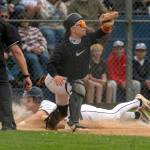PHOTO BY FOREST WORGUM Aberdeens Sam Schreiber slides in to home plate during a 9-7 loss to Centralia on Monday in Aberdeen.