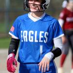 DAILY WORLD FILE PHOTO Elma pitcher Ashlynn Weld had two home runs and struck out nine in a 12-2 win over Adna on Monday in Adna.