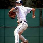 PHOTO BY AVERY BRODHEAD Aberdeen starting pitcher Bubba Jones allowed one run in a complete-game performance to help the Bobcats beat Woodland 5-1 in a 2A District 4 pigtail game on Friday at Pioneer Park in Aberdeen.