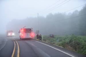 Ezra McCampbell photos / For The Daily World
First responders were on the scene at a suspected DUI crash on state Route 6 near Raymond.