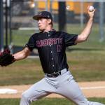 PHOTO BY FOREST WORGUM Montesano ace Caden Grubb earned a complete-game shutout victory with a 10-0 win over Kings Way Christian in a 1A District 4 Tournament game on Monday at Olympic Stadium in Hoquiam.