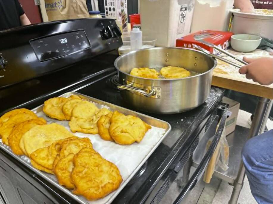 Fry bread was served, as were razor clams fritters.