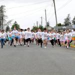 PHOTO BY RACHEAL ROSE 
Runners take off at the start of a Fun Run race at A.J. West Elementary School on Friday, May 8 in Aberdeen.
