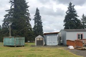 Andrea Watts / The Daily World
Residents needing to disposal of noxious weeds can drop them off at the dumpster located at the Grays Harbor County Noxious Weed Control Board office. Accepted weeds include tansy, thistles, herb Robert and jewelweed, and the dumpster will be available through September.