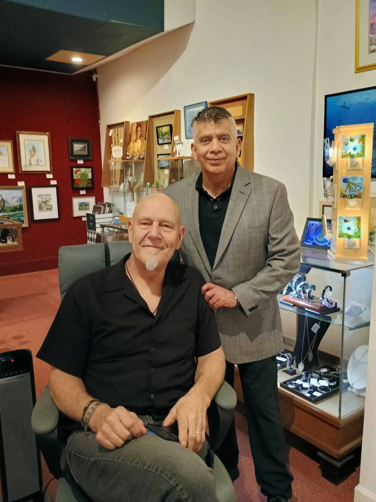 Aberdeen Art Center
David Rodriguez (standing) and Aberdeen Mayor Douglas Orr are the owners and operators of the Aberdeen Art Center.