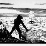 Courtesy illustration
The latest death was reported by the Chinook Tribe, which has a deep connection to whales. This illustration is from Chinamus Goes A-Whaling, one of the Chinook tales recounted by Mildred Colbert in her 1942 book Kutkos: Chinook Tyee. Republished in 2006 by Joan Mann as a tribute to Colbert, the book includes abundant and authentic information on the daily life of the Chinook People.