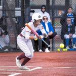 NICOLE SHANNON | MAIN FOCUS MEDIA Montesano shortstop Jaelyn Butterfield had a home run and five RBI in a 14-0 district-championship win over Elma on Saturday in Centralia.