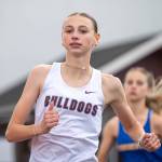 PHOTO BY FOREST WORGUM Montesanos Haley Schweppe won two races at the 1A Evergreen League Championships on Friday at Montesano High School.