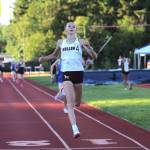 PHOTO BY MIKE ROBERTS Montesanos Haley Schweppe won the girls 800 and 1600-meter races at the 1A District 4 Championships on Thursday at Seton Catholic High School in Vancouver.