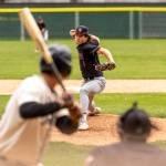 MATT RUMBLES PHOTOGRAPHY Montesano pitcher Kolson Hendrickson led the Bulldogs to a 10-1 win over Royal in a 1A State Tournament first-round game on Saturday in Hoquiam.
