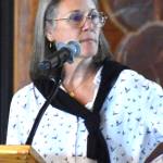 Vice President of Hospitality at Seabrook, Nadine Huck, gives a presentation at the Greater Grays Harbor, Inc. Business Forum Lunch on destination marketing. (Jerry Knaak / The Daily World)
