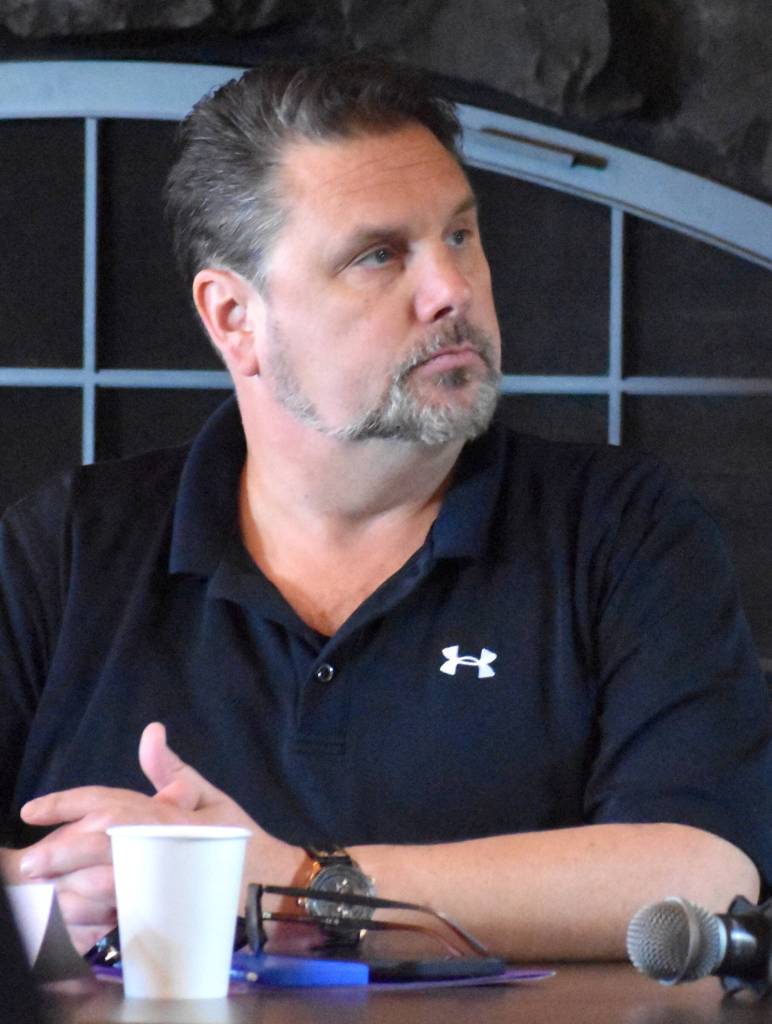 City Administrator Scott Andersen represented Ocean Shores at the Greater Grays Harbor, Inc. Business Forum Lunch on destination marketing. (Jerry Knaak / The Daily World)